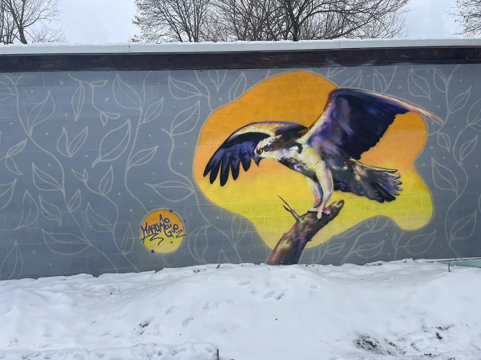 2024, spray paint. Fall Creek House and Bar, Ithaca NY.