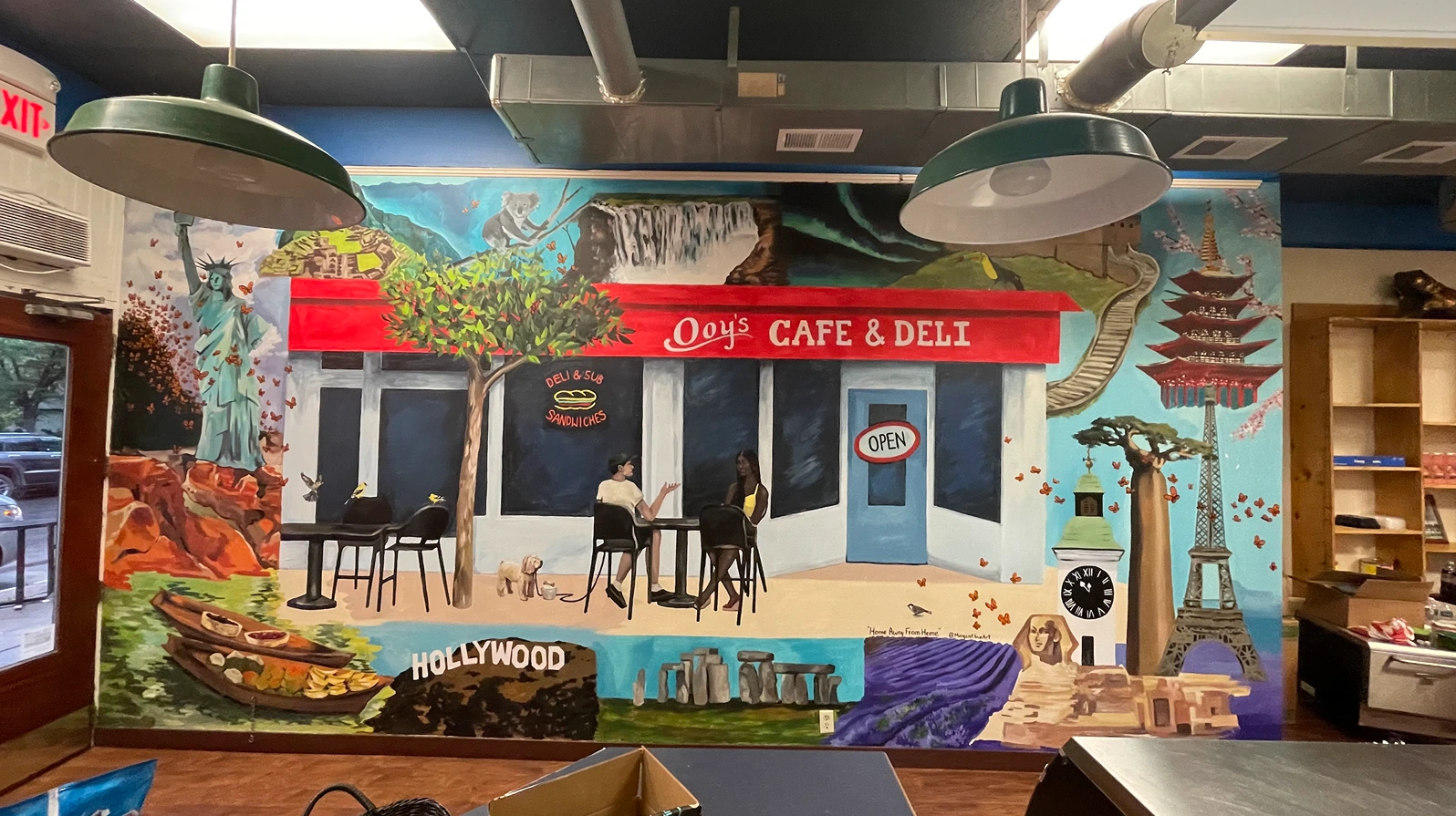 2022, brush painted. Ooy's Deli, Ithaca, NY.