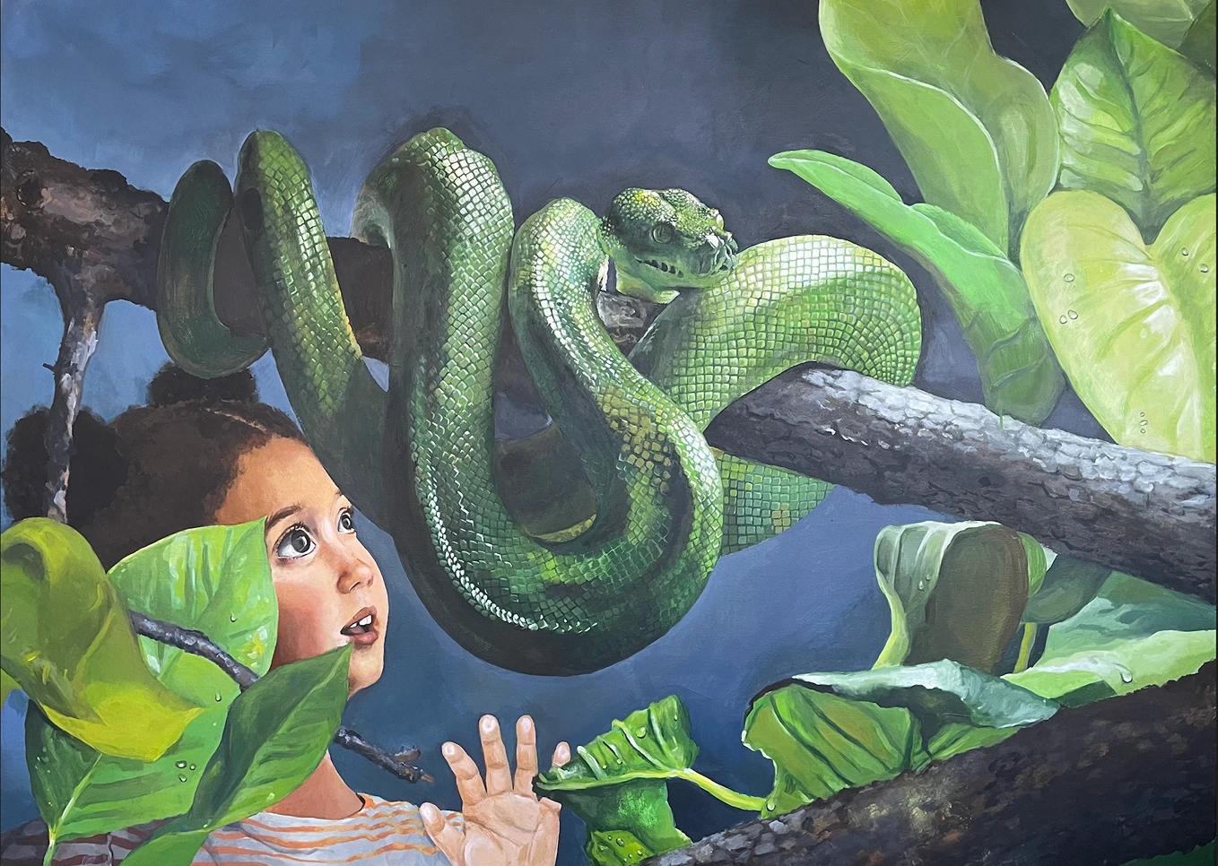 2021, brush painted. Sciencenter, Ithaca NY.