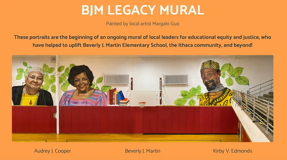 Ithaca Murals Website, “BJM Legacy Mural”, 2023.