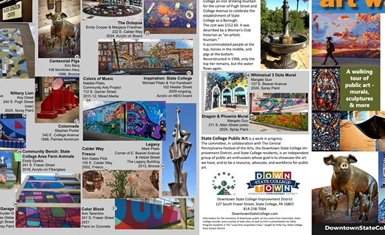 Downtown State College Art Walk Brochure, 2025.